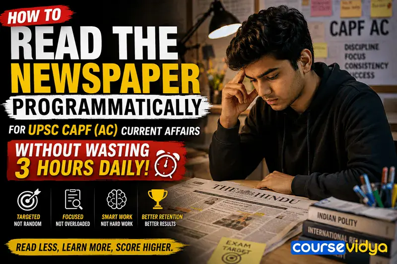 How to read the newspaper for UPSC CAPF (AC) current affairs without wasting 3 hours daily
