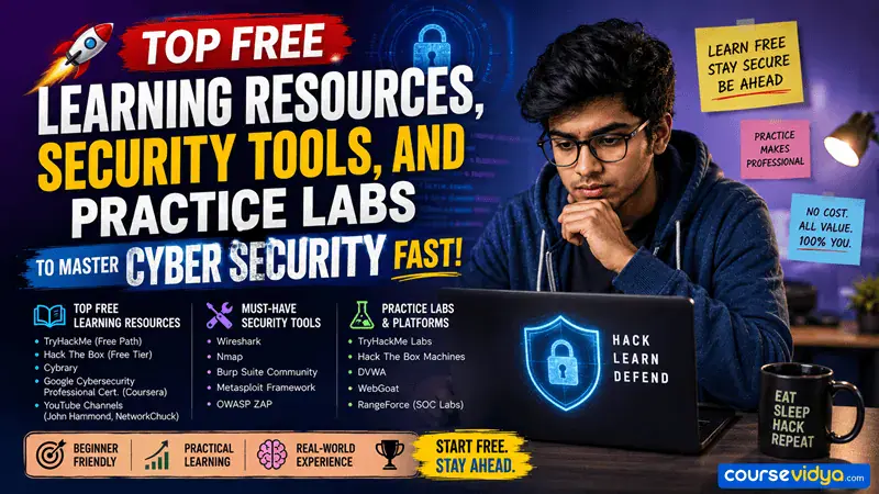 Discover top free learning resources, security tools, and practice labs online to fast-track Cyber Security learning