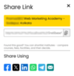 Share institute details anywhere