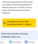 WhatsApp selected training institutes